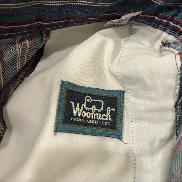 Vtg 80s Woolrich Multicolor Striped Cotton Shorts Men’s 35 Blue Green Red Yellow - Picture 4 of 7